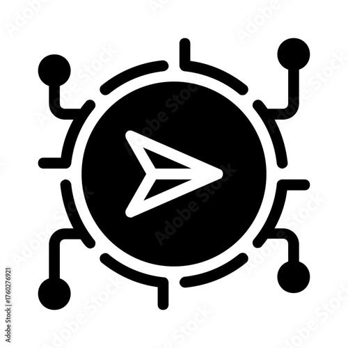 Digital paper plane icon for websites, presentations, and digital projects needing a symbol of communication, innovation, or travel.
