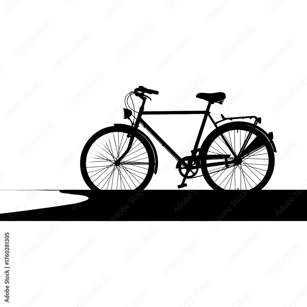 Obraz premium Silhouette of a person running isolated on white background