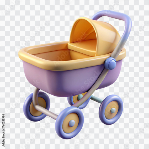 3D Baby Stroller | Pram Icon, Newborn Transport, Parenting Equipment & Toddler Carriage