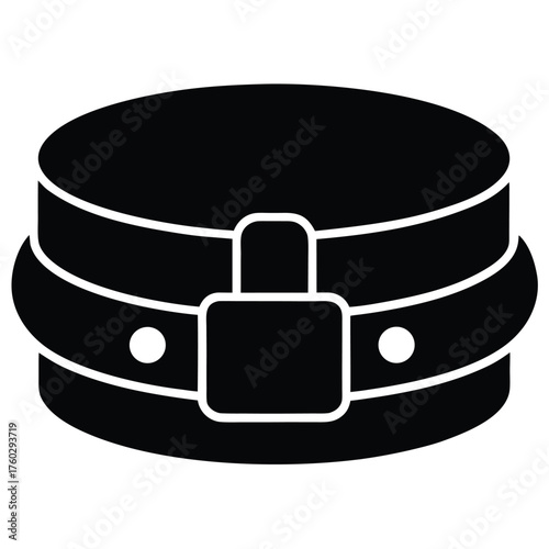 santa belt fondant cake vector icon