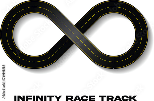 Endless road ahead conveys limitless possibilities for automotive industry, transportation innovation, and infrastructure development projects