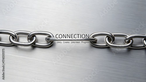 Metal Chain Rings Showing Connection and Unity