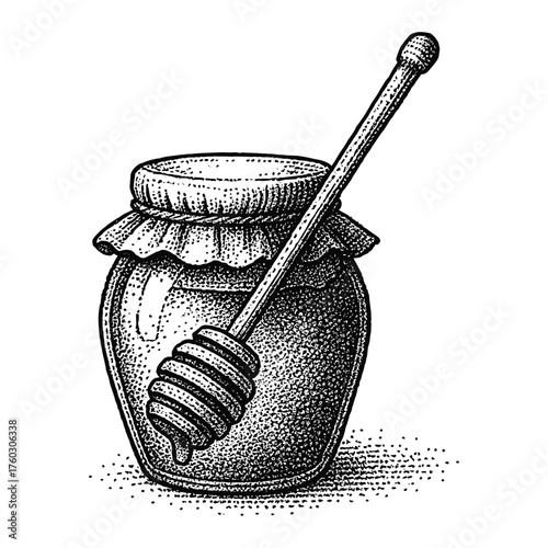 Honey Jar and Dipper