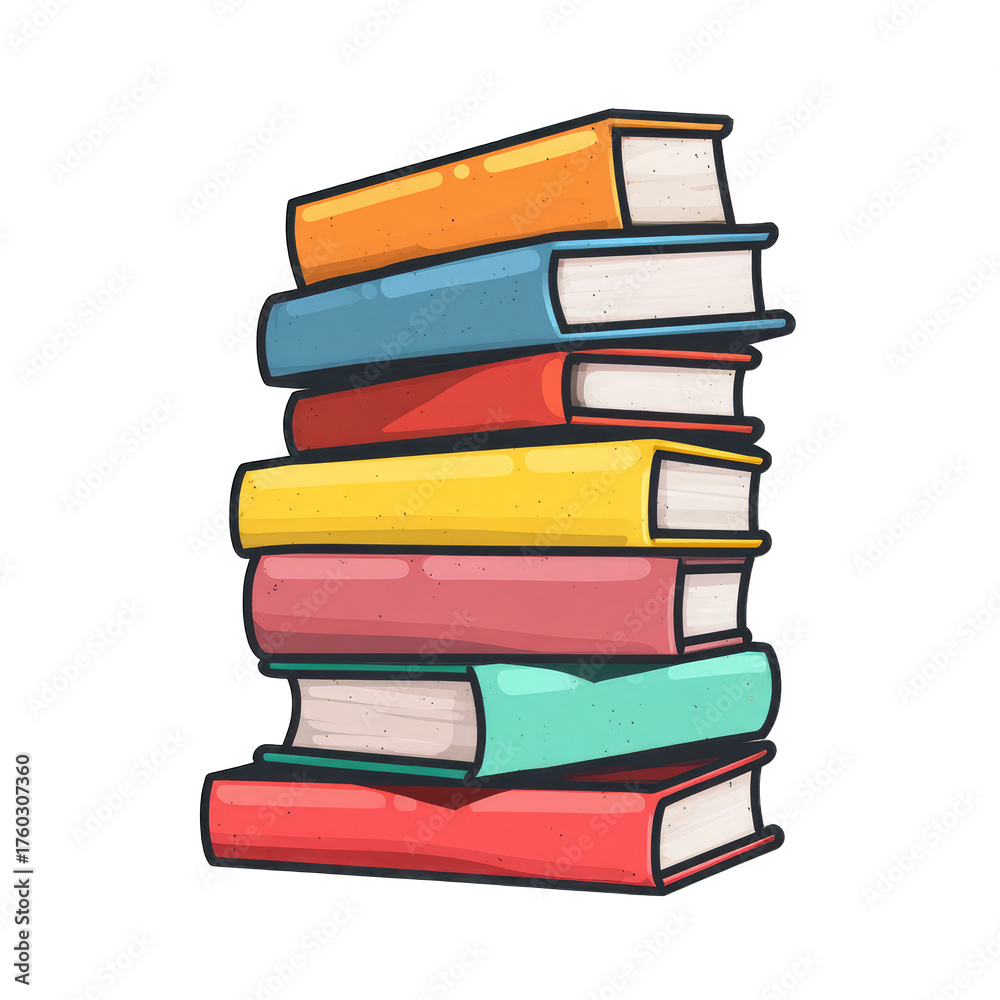 Fototapeta premium Stack of colorful books (4)