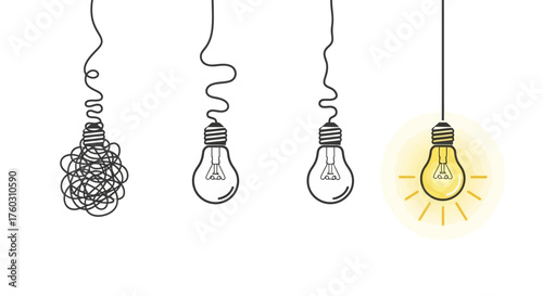 From Chaos to Clarity The Journey of Idea Development with Lightbulb Stages