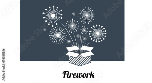 Box of Fireworks Illustration A Burst of Celebration and Delight
