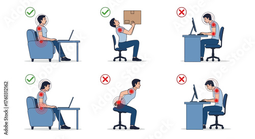 Ergonomic Posture Guide Correct Sitting and Lifting Techniques for Workplace Health