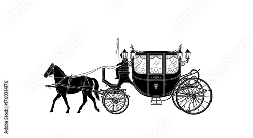 Classic Horse-Drawn Carriage A Timeless Symbol of Elegance and Tradition