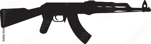 AK-47 Black Vector Illustration