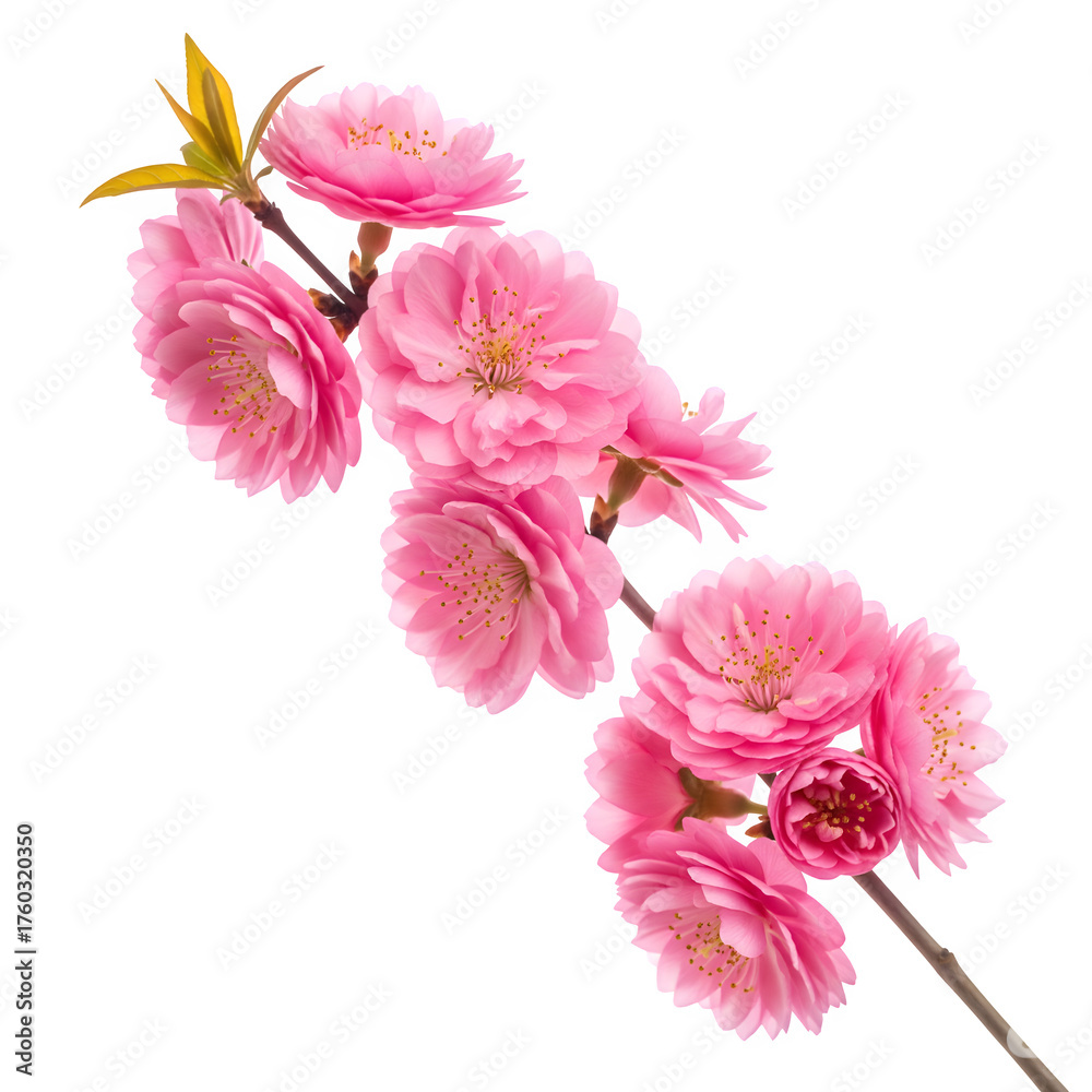 Fototapeta premium a plant featuring pink flowers set against a PNG background