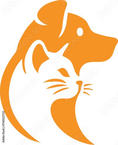 Vibrant organic pet food and accessories brand identity design with a stylized dog portrait