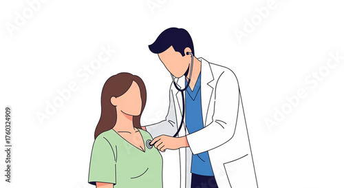 Healthcare Professional Examining Patient Doctor's Consultation & Health Checkup