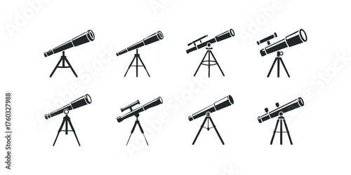 Collection of Telescopes on Tripods