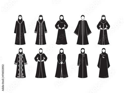 Islamic Clothing Collection Muslim Womenswear Abaya Dress Fashion Set
