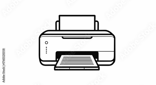 Printer icon with paper output