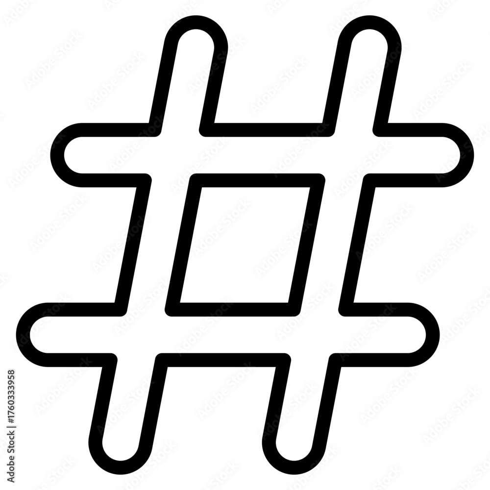 Fototapeta premium Hashtag Symbol Icon Element For Design