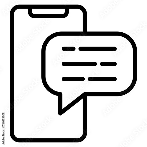 Text Message  Icon Element For Design