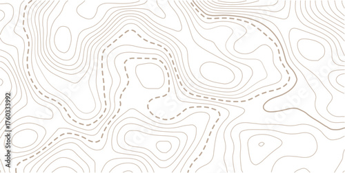 Topographic map background. Golden line topography map contour background.Modern design with White background with topographic wavy pattern design.paper texture Imitation of a geographical map shade