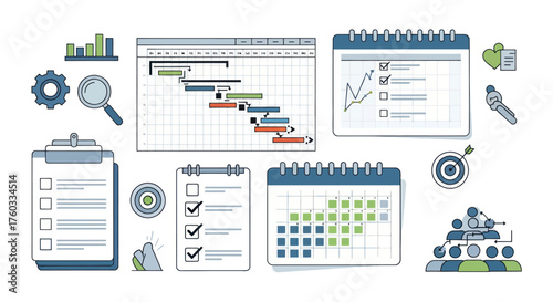 Project Management Tools and Planning Visuals for Business Success.