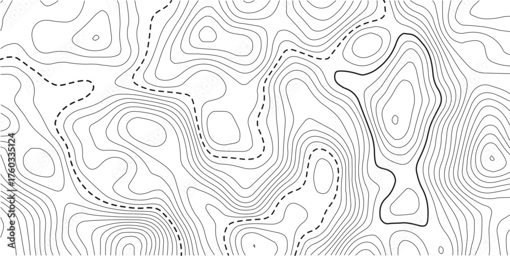 Fototapeta premium Topographic map background geographic line map with elevation assignments. Modern design with White background with topographic wavy pattern design.Topography grid contour map on white background