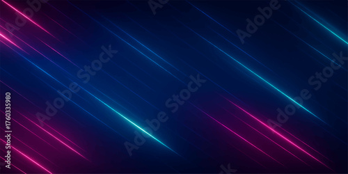 Bright blue abstract light backgrounds with star motion and glowing laser lines
