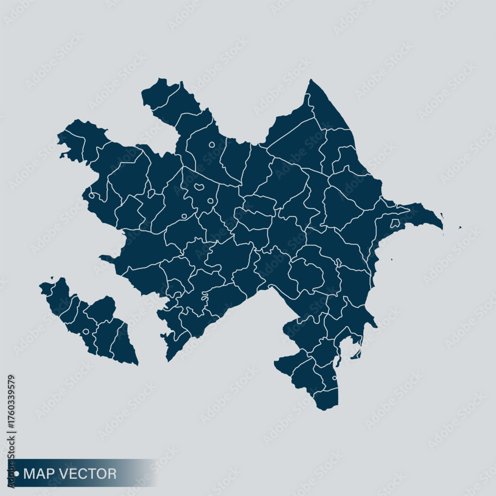 Obraz premium Azerbaijan map