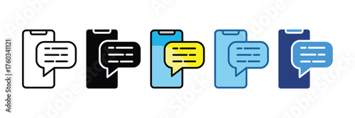 Text Message  Icon Element For Design