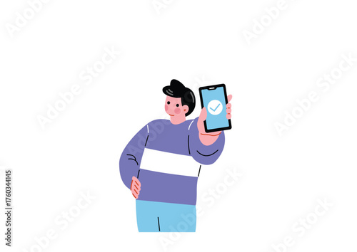 スマホを操作する男性