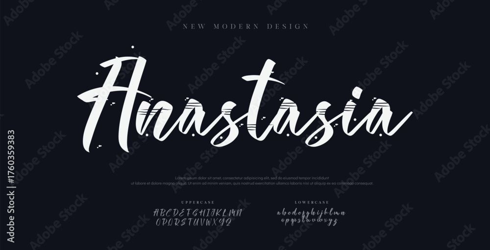 Fototapeta premium Signature Font Calligraphy Logotype Script Brush Font Type Font lettering handwritten