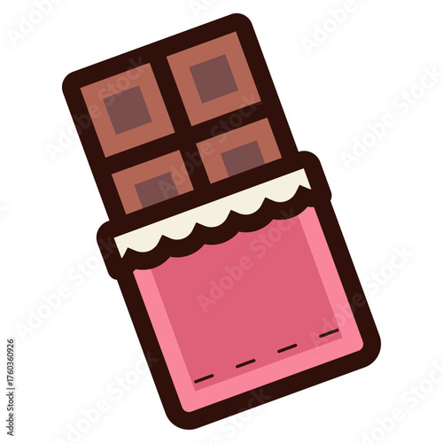 chocolate bar icon illustration