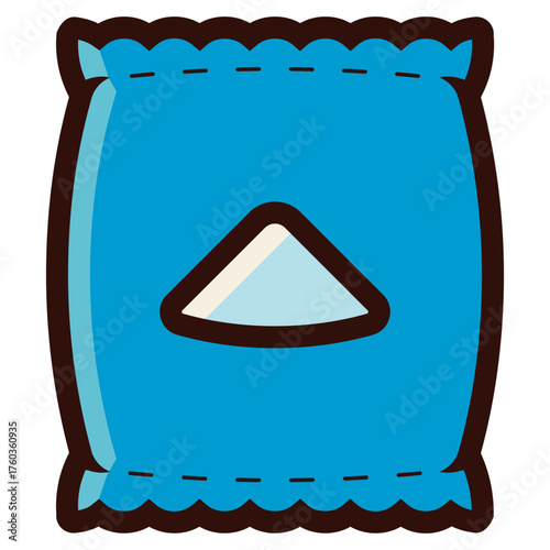 granulated sugar bag icon illustration
