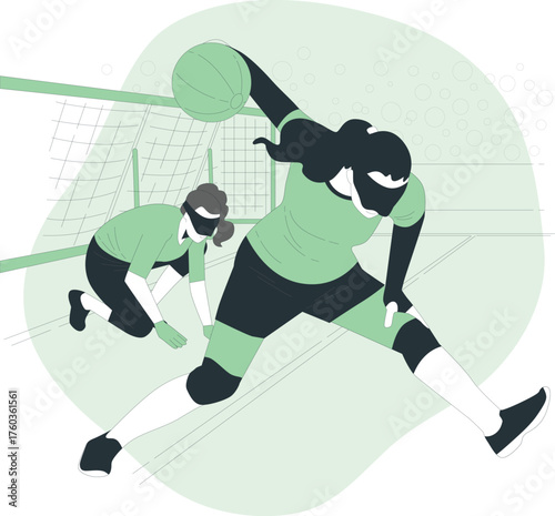 Women Playing Handball with Blindfolds and Goal sport athletes