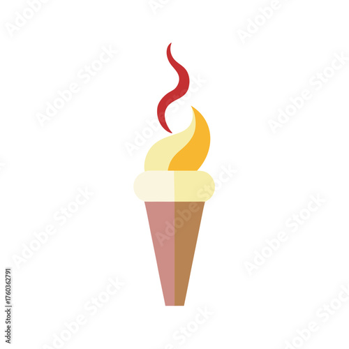 Hot Vanilla on White Background