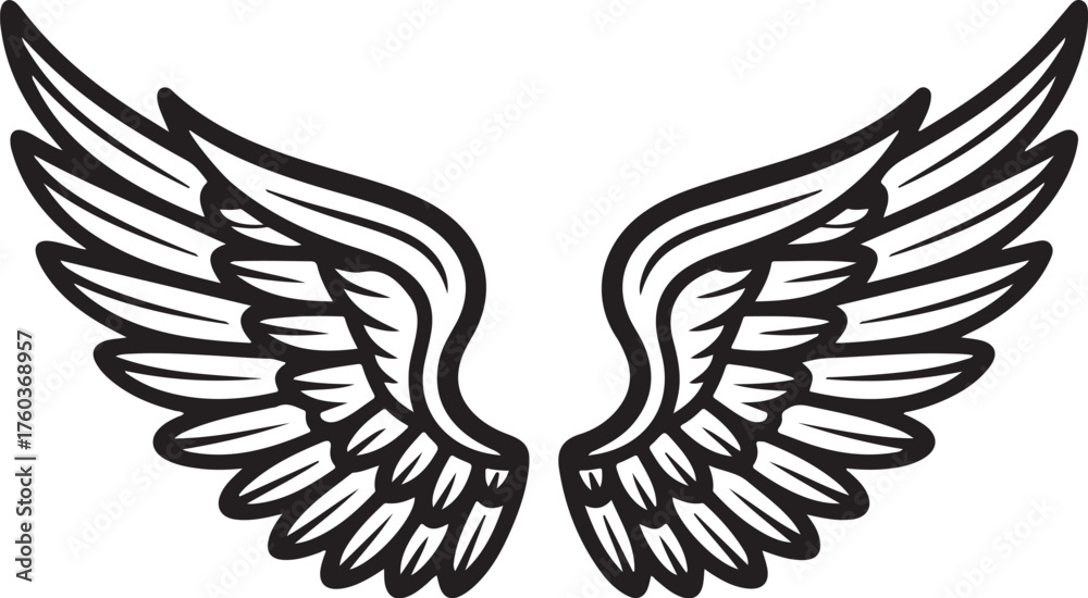 Obraz premium Elegant wings spread wide, symbolizing freedom and grace