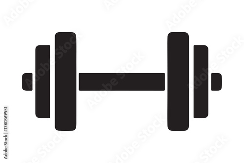 Simple dumbbell icon for fitness and weight training equipment