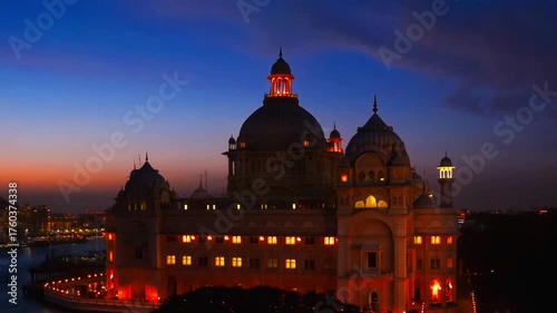 Time lapse view of historical landmark Built by Maharaja Sayajirao Gaekwad III, the palace was completed in 1890. 