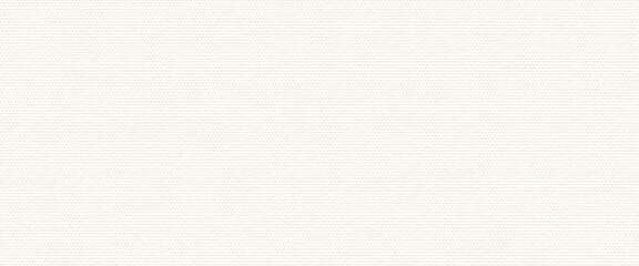 White textured canvas paper background with fine woven pattern resembling fabric surface. Neutral minimalist flat lay composition with copy space. Design for poster, banner, wallpaper and print