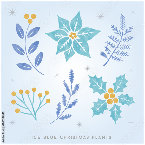 実ものと枝のシンプルボタニカル素材
Simple Berry Branch Botanical