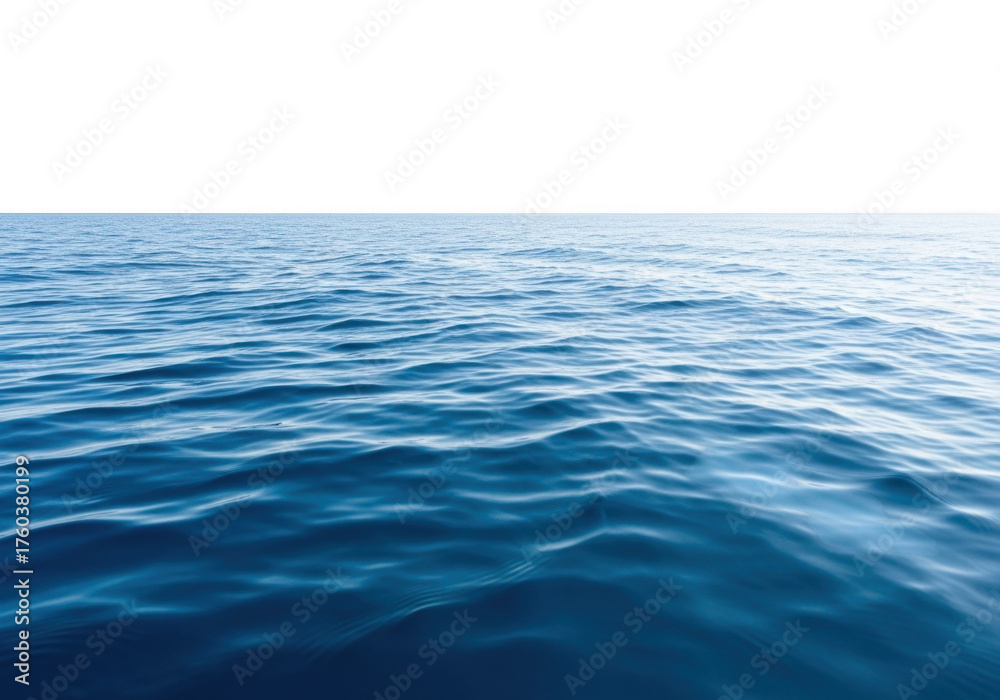 Naklejka premium High resolution ocean water surface ripples stock photo for digital compositing and design projects, isolated on transparent background