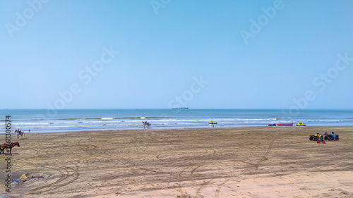 beautiful view at murud beach in maharashtra in india.