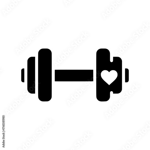 Dumbbell with Heart Shape