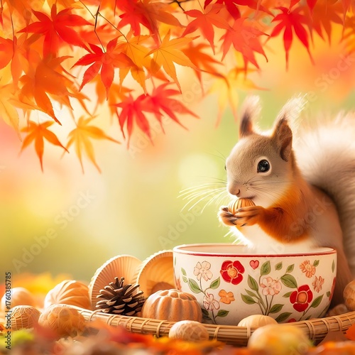 squirrel and nuts generative ai