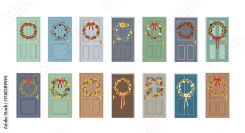 Holiday Doors A Collection of Festive Entranceways Decorated with Wreaths for Christmas
