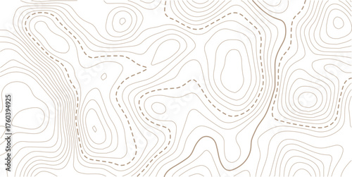 The stylized height of the topographic map in contour, lines. The concept of a conditional geography scheme and the terrain path. Design materials. Print image, Abstract bacground. Vector illustration