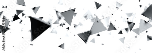 Abstract graphic with fragmented triangular shapes
