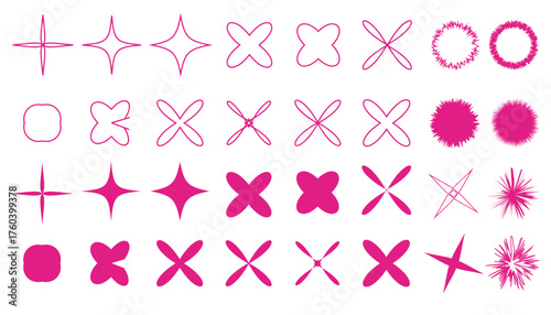 Zodiac Signs and Symbols Coloring Silhouette Icon Set Illustration