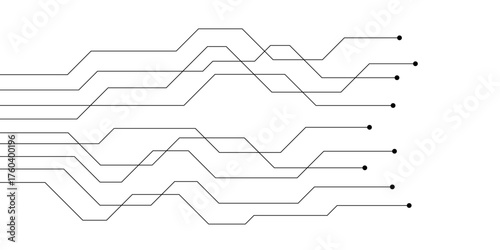Abstract futuristic circuit board Illustration, Circuit board with various technology elements. Circuit board pattern for technology background. Vector illustration
