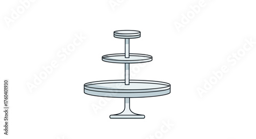 Elegant Three-Tiered Serving Stand for Desserts and Appetizers.