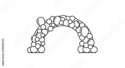 Festive Balloon Archway Decoration for Celebrations and Events.