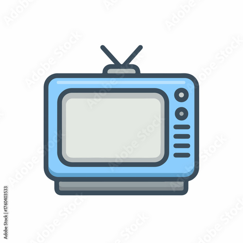 Minimal TV Glyph Icon Design